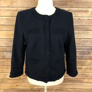 Michael Michael Kors frayed edge linen jacket Sz 8